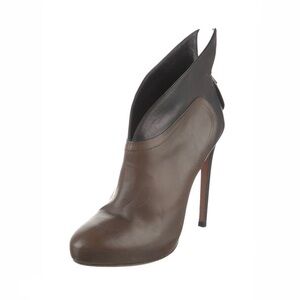 Alaia Brown Leather Ankle Boots